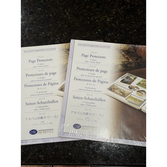 NEW Creative Memories 12x12 Page Protectors Lot Of 2 Packs Old Style Sealed - Picture 1 of 1